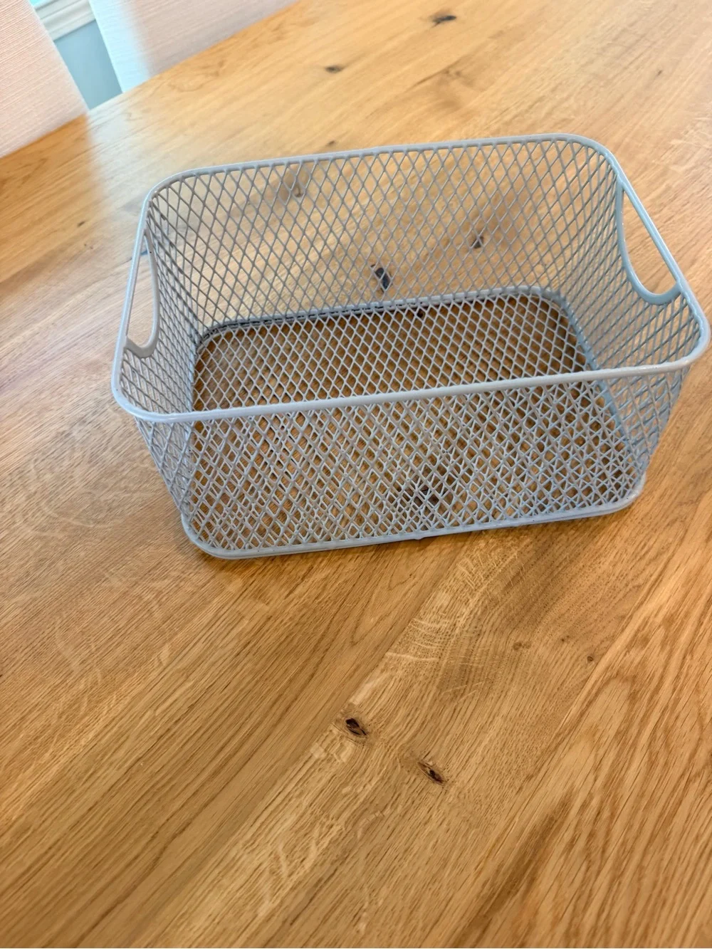 Light Gray Metal Mesh Storage Basket - Home Accents